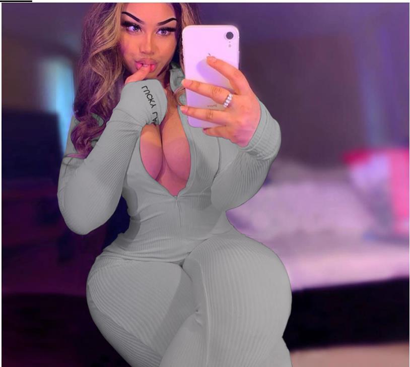 Women's Faux Leather Jumpsuit - Zip Front Bodycon