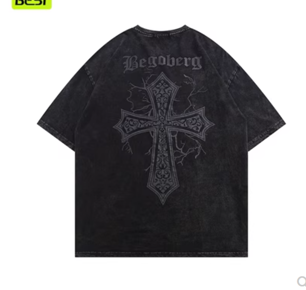 Men's Oversized Printed T-Shirt - Loose Fit Short Sleeve