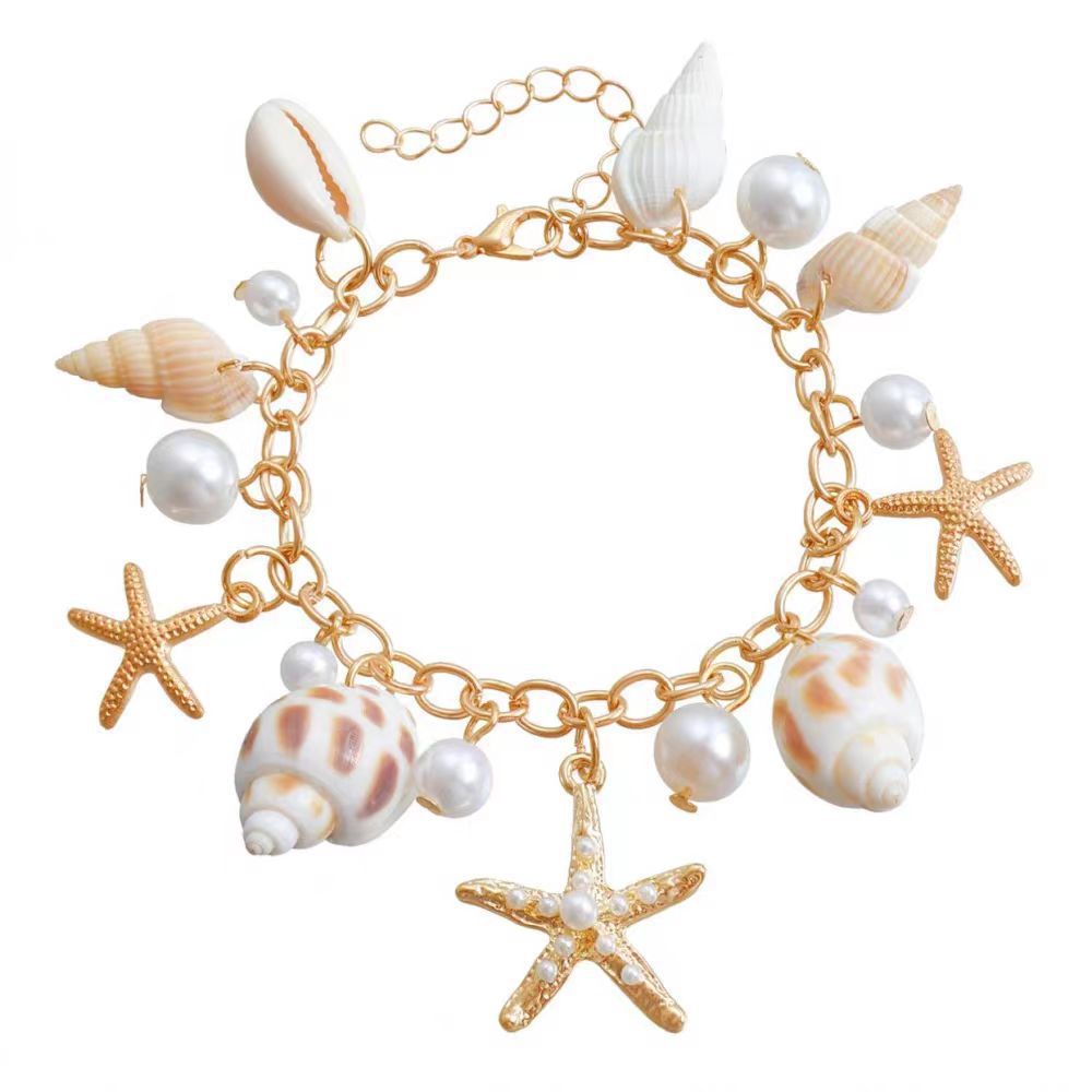 Starfish Shell Necklace Ocean-Inspired Collarbone Chain