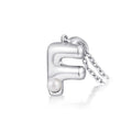 Silver Letter Pendant Necklace with Pearl Inlay (A-Z)