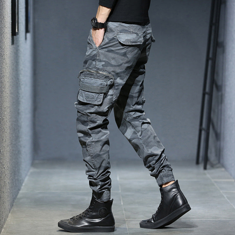 Men's Camouflage Cargo Pants - Military Style Slim Fit
