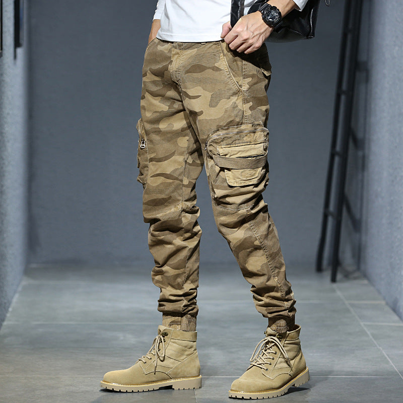 Men's Camouflage Cargo Pants - Military Style Slim Fit