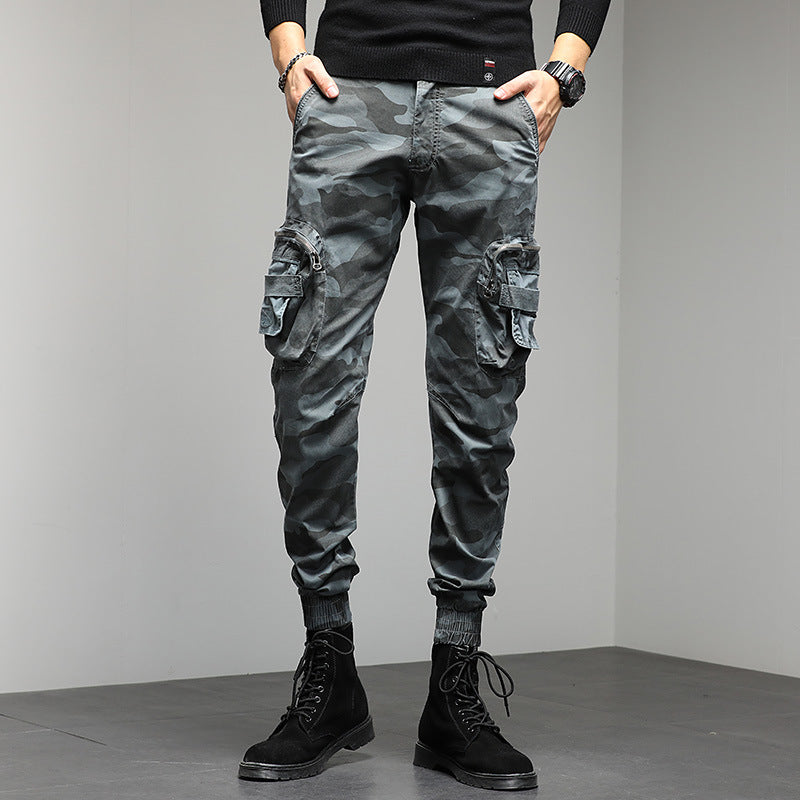 Men's Camouflage Cargo Pants - Military Style Slim Fit
