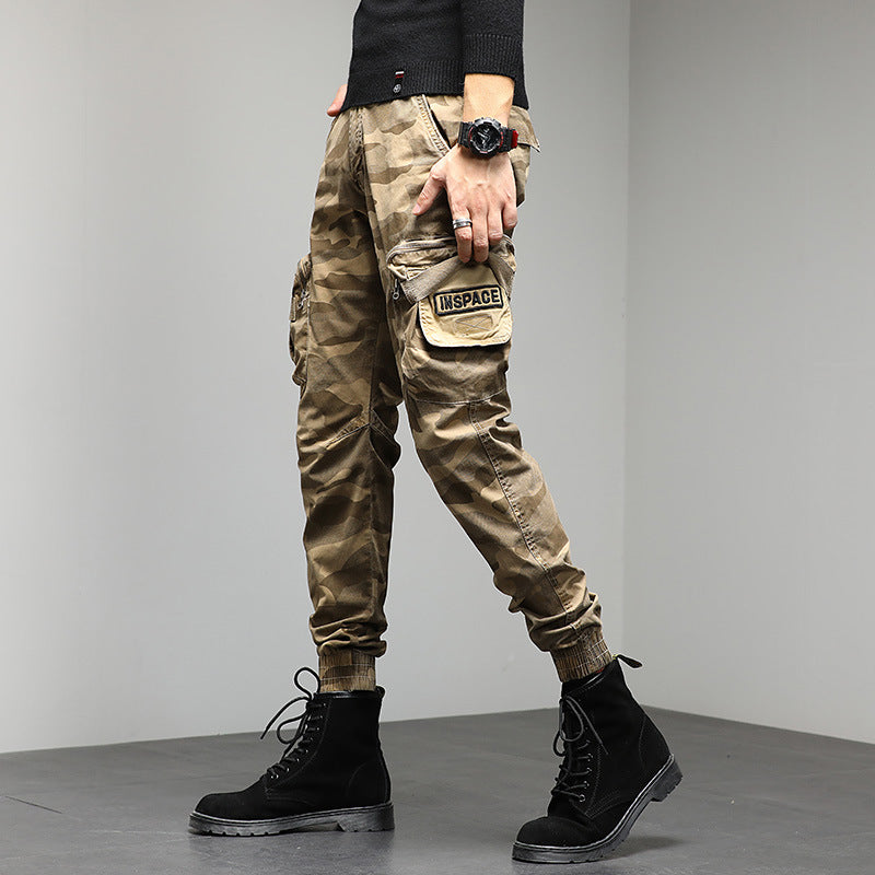 Men's Camouflage Cargo Pants - Military Style Slim Fit