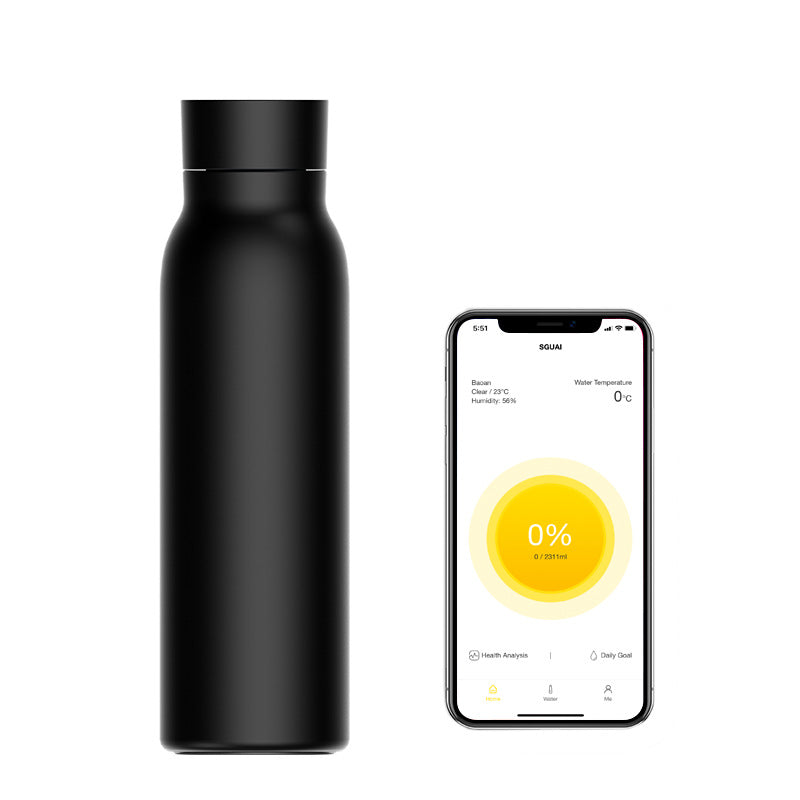 Smart Bluetooth Water Bottle - 600ML Stainless Steel