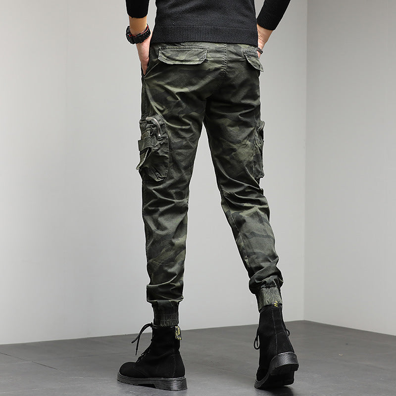 Men's Camouflage Cargo Pants - Military Style Slim Fit
