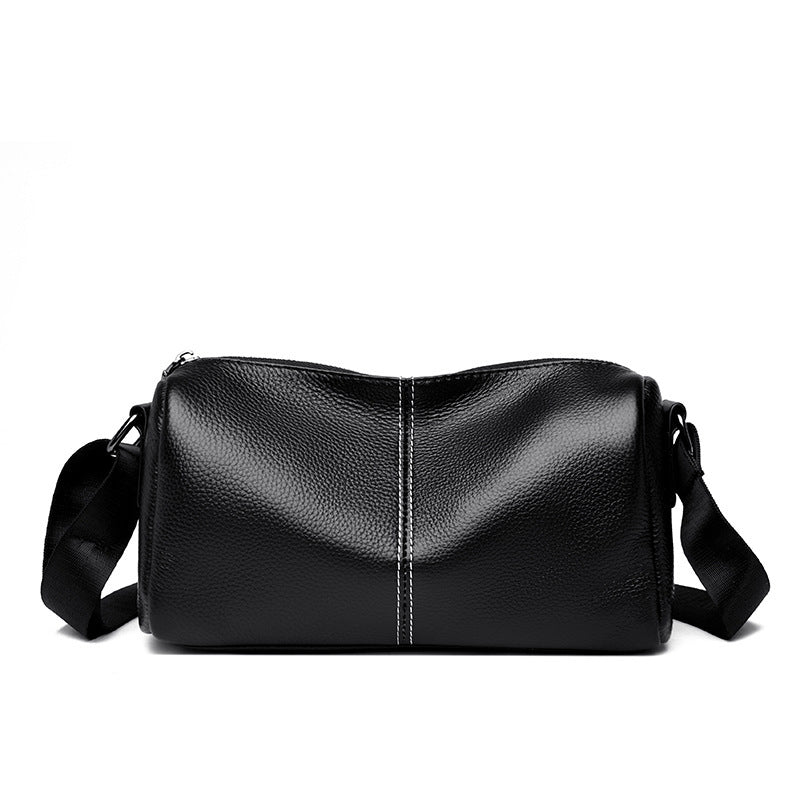 Men's Leather Crossbody Bag - Casual Shoulder Messenger